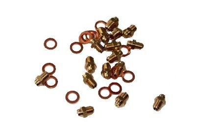 Kit 11 duze si 11 garnituri pentru centrala termica GPL Kit 11 duze si 11 garnituri pentru centrala termica GPL