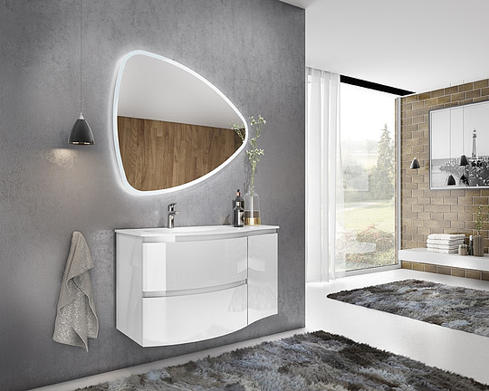 Mobilier de baie Savini Due - Colectia Armonia Bianco Lucido