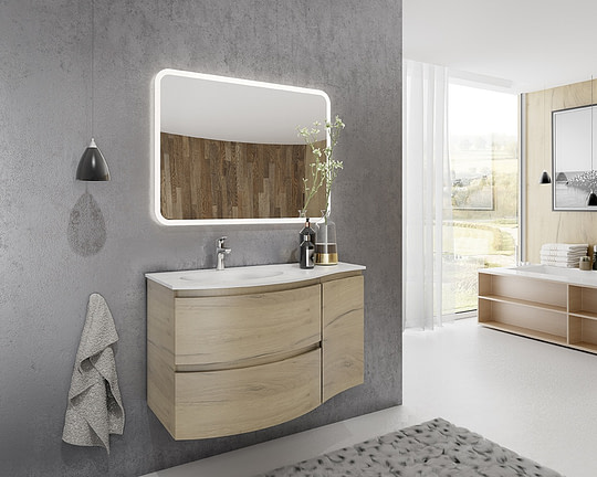 Mobilier de baie Savini Due - Colectia Armonia Rovere Oro